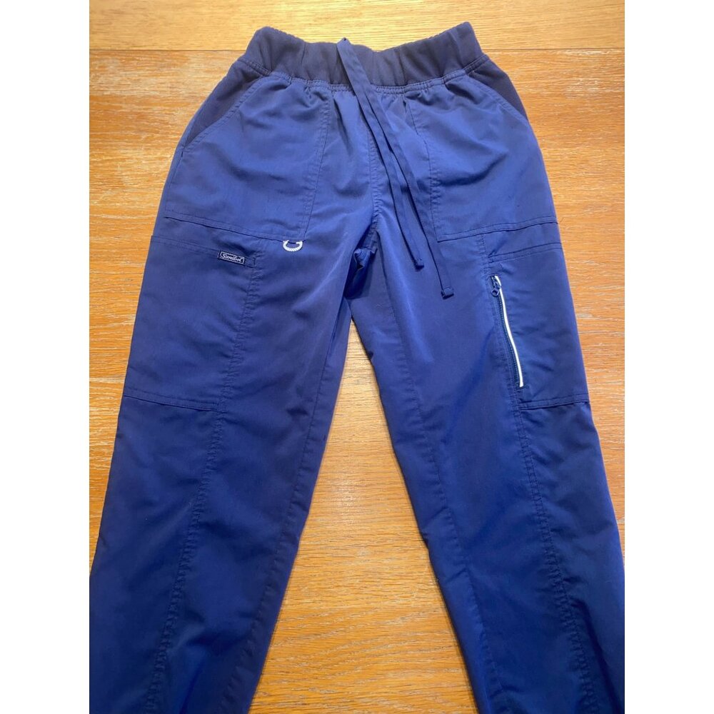 Sanibel Scrubs Elastic Waist Cargo Pants Navy Size Small